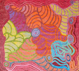 Australian Indigenous (Aboriginal and Torres Strait Islander) artwork by YARITJI CONNELLY of Ninuku Arts. The title is Malara. [NKYC11084] (Acrylic on Linen)