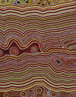 Australian Indigenous (Aboriginal and Torres Strait Islander) artwork by BRENTON KEN of Tjala Artists. The title is Malara. [08454] (Acrylic on Canvas)