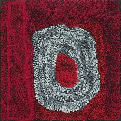 Australian Indigenous (Aboriginal and Torres Strait Islander) artwork by LYDIA BALBAL of Bidyadanga Artists (Yulparija & Mangala). The title is Mangala. [25383] (Acrylic on Canvas)