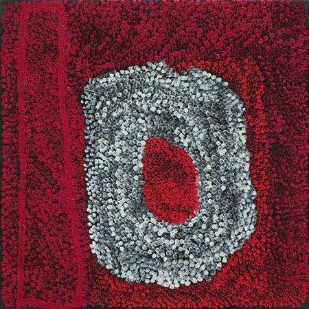 Australian Indigenous (Aboriginal and Torres Strait Islander) artwork by LYDIA BALBAL of Bidyadanga Artists (Yulparija & Mangala). The title is Mangala. [25383] (Acrylic on Canvas)