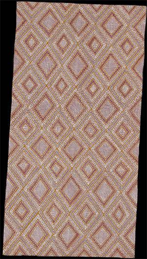 Australian Indigenous (Aboriginal and Torres Strait Islander) artwork by GARAWAN WANAMBI of Buku-Larrnggay Mulka (Yirrkala). The title is Marrangu. [3687M] (Bark Painting)