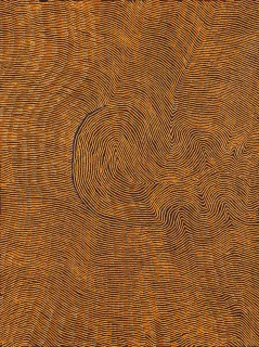 Australian Indigenous (Aboriginal and Torres Strait Islander) artwork by YUKULTJI NAPANGATI of Papunya Tula Artists. The title is Marrapinti. [YN1410093] (Acrylic on Belgian Linen)