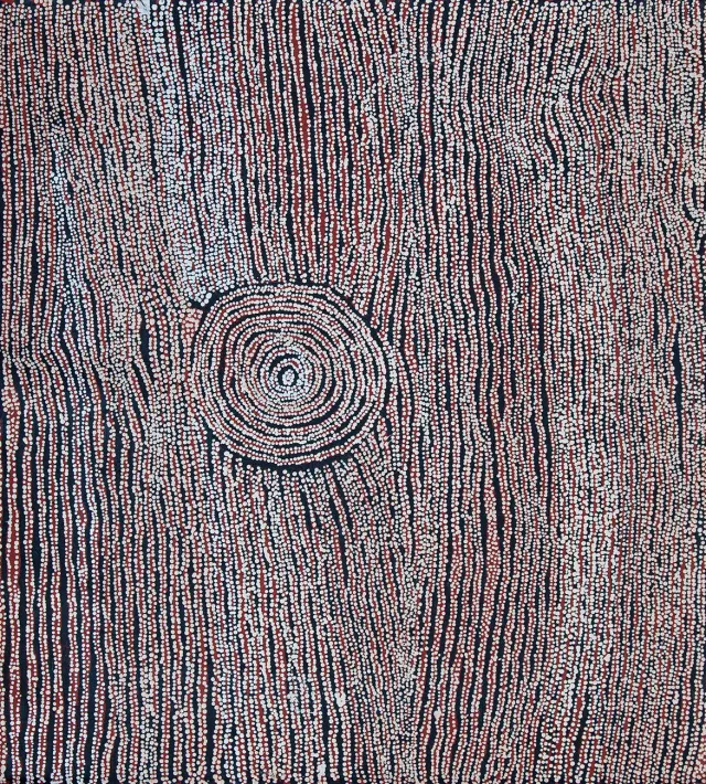 Australian Indigenous (Aboriginal and Torres Strait Islander) artwork by NANYUMA NAPANGATI of Papunya Tula Artists. The title is Marrapinti. [NN1506057] (Acrylic on Belgian Linen)