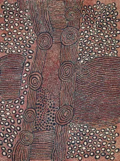Australian Indigenous (Aboriginal and Torres Strait Islander) artwork by NANYUMA NAPANGATI of Papunya Tula Artists. The title is Marrapinti. [NN1603072] (Acrylic on Belgian Linen)