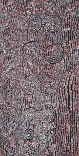 Australian Indigenous (Aboriginal and Torres Strait Islander) artwork by NANYUMA NAPANGATI of Papunya Tula Artists. The title is Marrapinti. [NN1602073] (Acrylic on Belgian Linen)