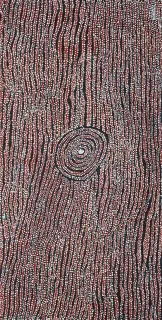 Australian Indigenous (Aboriginal and Torres Strait Islander) artwork by NANYUMA NAPANGATI of Papunya Tula Artists. The title is Marrapinti. [NN1512005] (Acrylic on Belgian Linen)