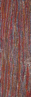 Australian Indigenous (Aboriginal and Torres Strait Islander) artwork by NANYUMA NAPANGATI of Papunya Tula Artists. The title is Marrapinti. [NN1605101] (Acrylic on Belgian Linen)