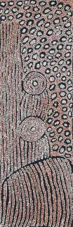 Australian Indigenous (Aboriginal and Torres Strait Islander) artwork by NANYUMA NAPANGATI of Papunya Tula Artists. The title is Marrapinti. [NN1501058] (Acrylic on Belgian Linen)