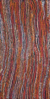 Australian Indigenous (Aboriginal and Torres Strait Islander) artwork by NANYUMA NAPANGATI of Papunya Tula Artists. The title is Marrapinti. [NN1604081] (Acrylic on Belgian Linen)