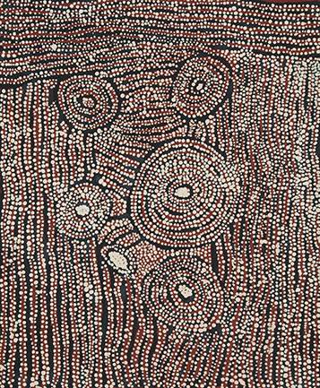 Australian Indigenous (Aboriginal and Torres Strait Islander) artwork by NANYUMA NAPANGATI of Papunya Tula Artists. The title is Marrapinti. [NN1511090] (Acrylic on Belgian Linen)