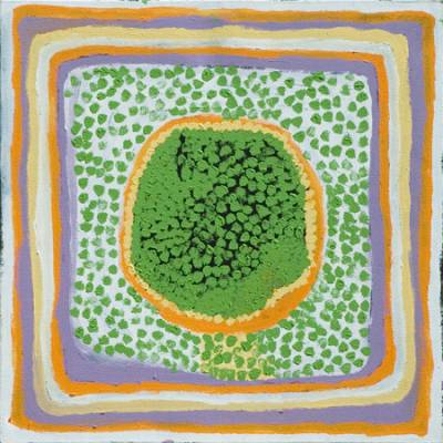 Australian Indigenous (Aboriginal and Torres Strait Islander) artwork by MARY MERIBIDA of Bidyadanga Artists (Yulparija & Mangala). The title is Martakulu. [25659] (Acrylic on Canvas)