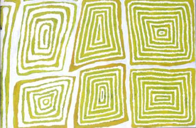 Australian Indigenous (Aboriginal and Torres Strait Islander) artwork by JACKIE KURLTJUNYINTJA GILES of Kayili Artists. The title is Miilmilpa. [06-150] (Acrylic on Linen)