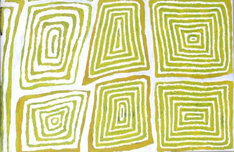 Australian Indigenous (Aboriginal and Torres Strait Islander) artwork by JACKIE KURLTJUNYINTJA GILES of Kayili Artists. The title is Miilmilpa. [06-150] (Acrylic on Linen)