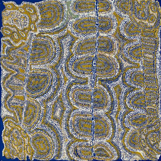 Australian Indigenous (Aboriginal and Torres Strait Islander) artwork by TJARIYA (NUNGALKA) STANLEY of Ernabella Artists. The title is Minyma Kutjara. [261-12] (Acrylic on Canvas)