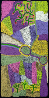 Australian Indigenous (Aboriginal and Torres Strait Islander) artwork by UNGAKINI TJANGALA of Ernabella Artists. The title is Minyma Kutjara. [264-12] (Acrylic on Canvas)