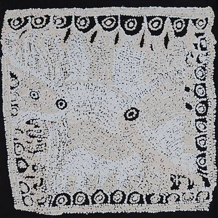 Australian Indigenous (Aboriginal and Torres Strait Islander) artwork by TJARIYA (NUNGALKA) STANLEY of Ernabella Artists. The title is Minyma Kutjara Irrunytju. [477-14] (Acrylic on Canvas)