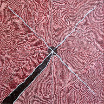 Australian Indigenous (Aboriginal and Torres Strait Islander) artwork by KATHLEEN PETYARRE of Miscellaneous Artists. The title is Mountain Devil Lizard Dreaming. [GAKP0710594] (Synthetic Polymer on Belgian Linen)