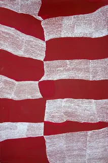 Australian Indigenous (Aboriginal and Torres Strait Islander) artwork by KATHLEEN PADDOON of Warlayirti Artists (Balgo). The title is Nakarra Nakarra. [203/03] (Acrylic on Canvas)