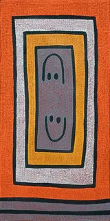 Australian Indigenous (Aboriginal and Torres Strait Islander) artwork by MELISSA SUNFLY of Warlayirti Artists (Balgo). The title is Nampitjin. [1328/08] (Acrylic on Canvas)