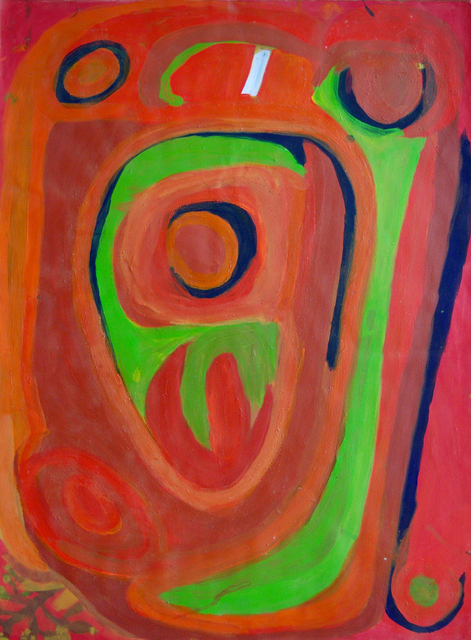 Australian Indigenous (Aboriginal and Torres Strait Islander) artwork by NYUJU STUMPY BROWN of Mangkaja Artists. The title is Nyilalwas. [163/12] (Atelier Artist Acrylic, 250gsm Velin Arches Paper)