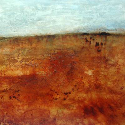 Australian Indigenous (Aboriginal and Torres Strait Islander) artwork by DAVID KELLY of Miscellaneous Artists. The title is Nepabunna 2. [DK1302016n] (Oil & Acrylic on Board)