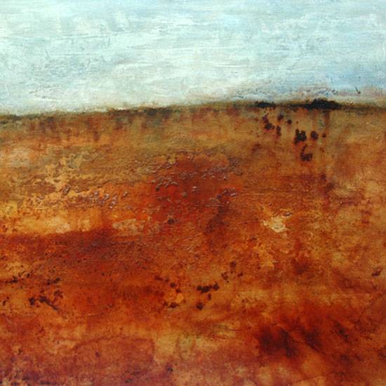 Australian Indigenous (Aboriginal and Torres Strait Islander) artwork by DAVID KELLY of Miscellaneous Artists. The title is Nepabunna 2. [DK1302016n] (Oil & Acrylic on Board)