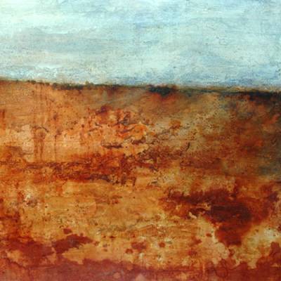 Australian Indigenous (Aboriginal and Torres Strait Islander) artwork by DAVID KELLY of Miscellaneous Artists. The title is Nepabunna 4. [DK1302018n] (Oil & Acrylic on Board)