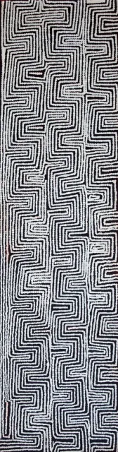 Australian Indigenous (Aboriginal and Torres Strait Islander) artwork by RAY JAMES TJANGALA of Papunya Tula Artists. The title is Ngamurru. [RJ0603052] (Acrylic on Belgian Linen)