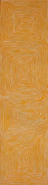 Australian Indigenous (Aboriginal and Torres Strait Islander) artwork by GEORGE TJUNGURRAYI of Papunya Tula Artists. The title is Ngamurrunya. [GT1210075] (Acrylic on Belgian Linen)