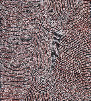 Australian Indigenous (Aboriginal and Torres Strait Islander) artwork by NANYUMA NAPANGATI of Papunya Tula Artists. The title is Ngaru. [NN1509083] (Acrylic on Belgian Linen)