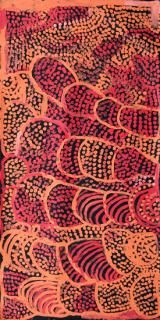 Australian Indigenous (Aboriginal and Torres Strait Islander) artwork by MILATJARI PUMANI of Mimili Maku Arts. The title is Ngura Walytja - Antara. [396-2012] (Acrylic on Linen)