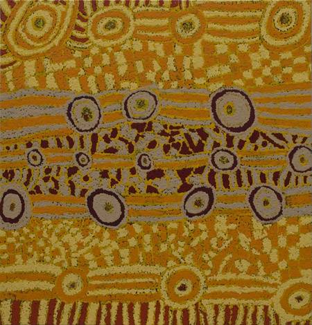 Australian Indigenous (Aboriginal and Torres Strait Islander) artwork by JUDY MARTIN of Mimili Maku Arts. The title is Ninu. [08314] (Acrylic on Canvas)