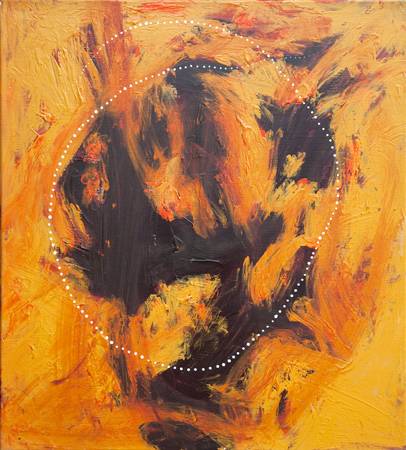 Australian Indigenous (Aboriginal and Torres Strait Islander) artwork by SHANE PICKETT of Miscellaneous Artists. The title is Non water rock hole. [SP01725] (Acrylic on Linen)