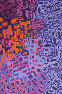 Australian Indigenous (Aboriginal and Torres Strait Islander) artwork by BERYL JIMMY of Tjungu Palya Artists. The title is Nyangatja Watarru. [14-124] (Acrylic on Belgian Linen)