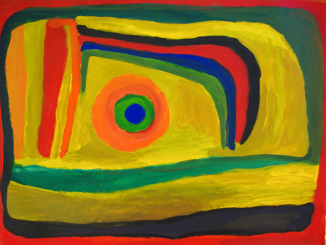 Australian Indigenous (Aboriginal and Torres Strait Islander) artwork by PAJI WAJINA HONEYCHILD YANKARR of Mangkaja Artists. The title is Partal Partal. [pc347/03] (Atelier Artist Acrylic on 14oz Canvas)