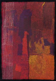 Australian Indigenous (Aboriginal and Torres Strait Islander) artwork by KUNMANARA PATJU PRESLEY of Spinifex Artists. The title is Pukara. [23-328] (Acrylic on Linen)