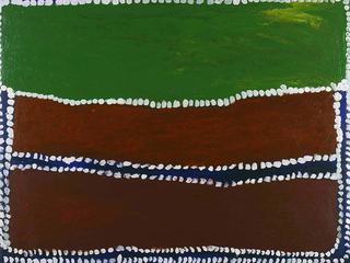 Australian Indigenous (Aboriginal and Torres Strait Islander) artwork by WAKARTU CORY SURPRISE of Mangkaja Artists. The title is Pirnti. [pc198/05] (Acrylic on cotton)