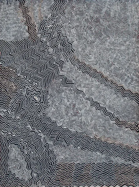 Australian Indigenous (Aboriginal and Torres Strait Islander) artwork by BOBBY WEST TJUPURRULA of Papunya Tula Artists. The title is Palipalintja. [BW1407071] (Acrylic on Belgian Linen)