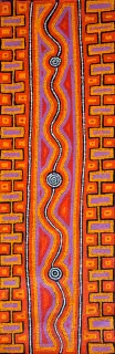 Australian Indigenous (Aboriginal and Torres Strait Islander) artwork by MATTHEW WEST TJUPURRULA of Papunya Tula Artists. The title is Palipalintjanya. [MW1104154] (Acrylic on Belgian Linen)