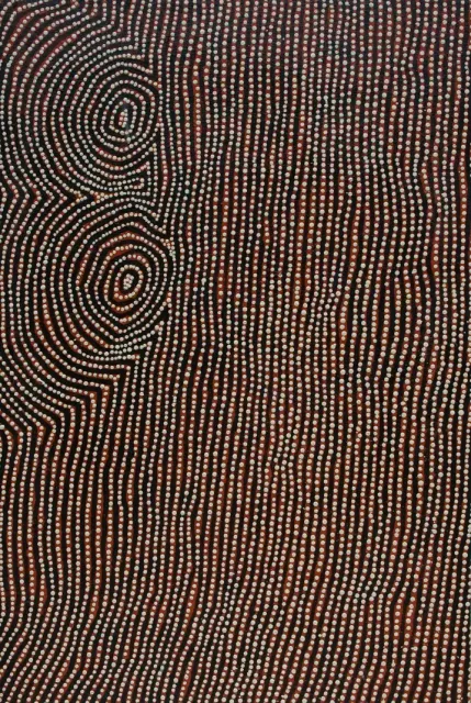 Australian Indigenous (Aboriginal and Torres Strait Islander) artwork by CHARLIE TJAPANGATI of Papunya Tula Artists. The title is Palipalintjanya. [CT0802056] (Acrylic on Canvas)