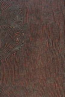 Australian Indigenous (Aboriginal and Torres Strait Islander) artwork by CHARLIE TJAPANGATI of Papunya Tula Artists. The title is Palipalintjanya. [CT0802056] (Acrylic on Canvas)
