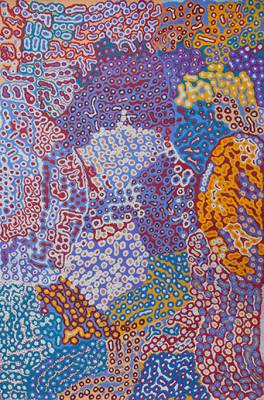 Australian Indigenous (Aboriginal and Torres Strait Islander) artwork by TJAMPAWA STEVENS of Tjungu Palya Artists. The title is Piltati. [14-046] (Acrylic on Belgian Linen)