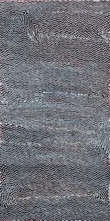Australian Indigenous (Aboriginal and Torres Strait Islander) artwork by BOBBY WEST TJUPURRULA of Papunya Tula Artists. The title is Pinari. [BW1203116] (Acrylic on Belgian Linen)