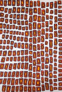 Australian Indigenous (Aboriginal and Torres Strait Islander) artwork by TATALI NAPURRULA of Papunya Tula Artists. The title is Pinpirrnga. [TN0803084] (Acrylic on Belgian Linen)