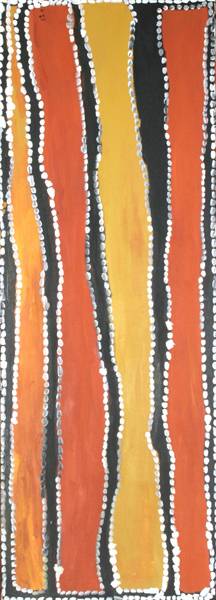 Australian Indigenous (Aboriginal and Torres Strait Islander) artwork by WAKARTU CORY SURPRISE of Mangkaja Artists. The title is Pirnti. [pc434/04] (Atelier Artist Acrylic on 10oz Cotton Duck)