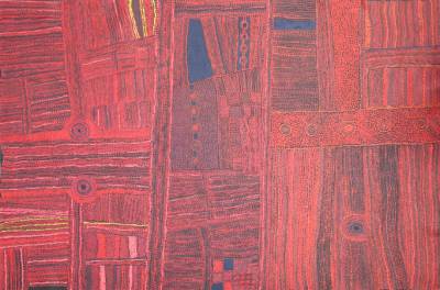 Australian Indigenous (Aboriginal and Torres Strait Islander) artwork by MARINGKA BAKER of Tjungu Palya Artists. The title is Pukara. [10480] (Acrylic on Canvas)