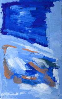 Australian Indigenous (Aboriginal and Torres Strait Islander) artwork by MILLY KELLY of Martumili Artists. The title is Puntawarri. [10-22] (Acrylic on Canvas)