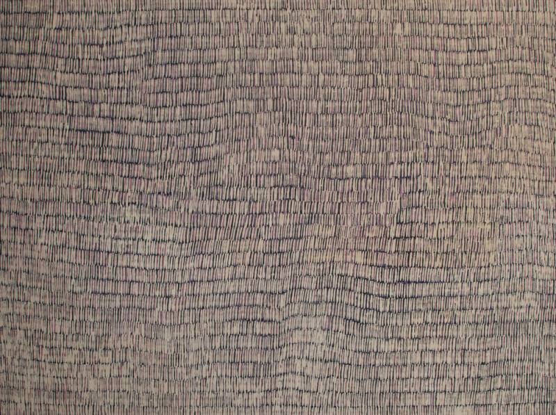 Australian Indigenous (Aboriginal and Torres Strait Islander) artwork by ALISON PURUNTATAMERI of Munupi Artists. The title is Pwoja Jilamara. [20-264] (Ochre on Canvas)