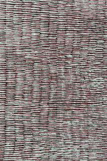 Australian Indigenous (Aboriginal and Torres Strait Islander) artwork by ALISON PURUNTATAMERI of Munupi Artists. The title is Pwonga. [20-341] (Ochre on Canvas)