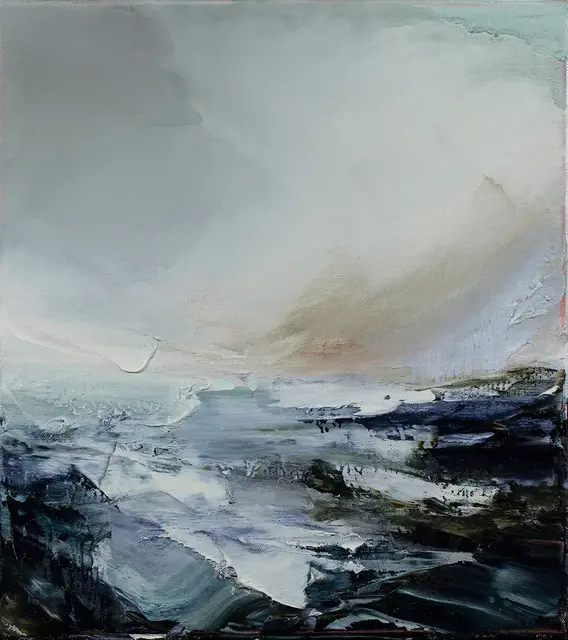 Australian Indigenous (Aboriginal and Torres Strait Islander) artwork by AARON KINNANE of Miscellaneous Artists. The title is Return to Eden on a Dark Horse XXIV (24). [AK201612012] (Oil on Linen)